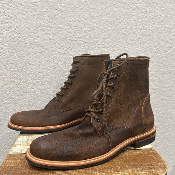 Nisolo All Weather Andres Men’s Waxed Brown Leather Boots Size 8.5 - Picture 4 of 8